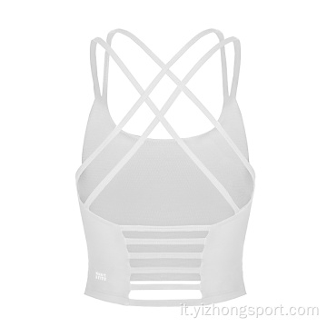 Gilet da yoga con reggiseno sportivo fitness Dry Fit